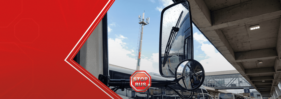 Retrovisor para ônibus rodoviário